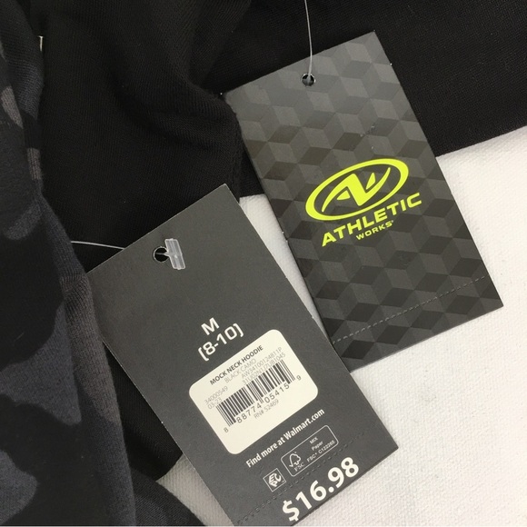 Athletic Works Women’s Soft Hoodie Top Bundle of 2 Black Gray Camo NEW Sz Medium - Picture 9 of 16